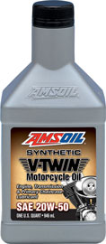 AMSOIL 20W-50 Synthetic V-Twin Motorcycle Oil